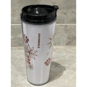 Starbucks Coffee Tumbler 2013 Poinsettia 15.8 Fl Oz Christmas Travel Cup